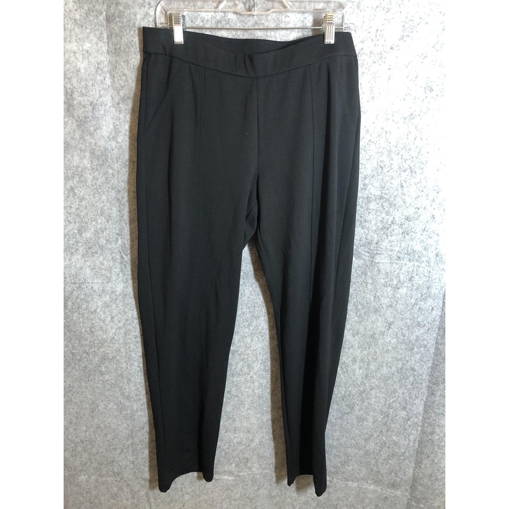 Hatley Pants Womens 12 Black Ponte Stretch Skinny Leg Pull On Pockets Dress